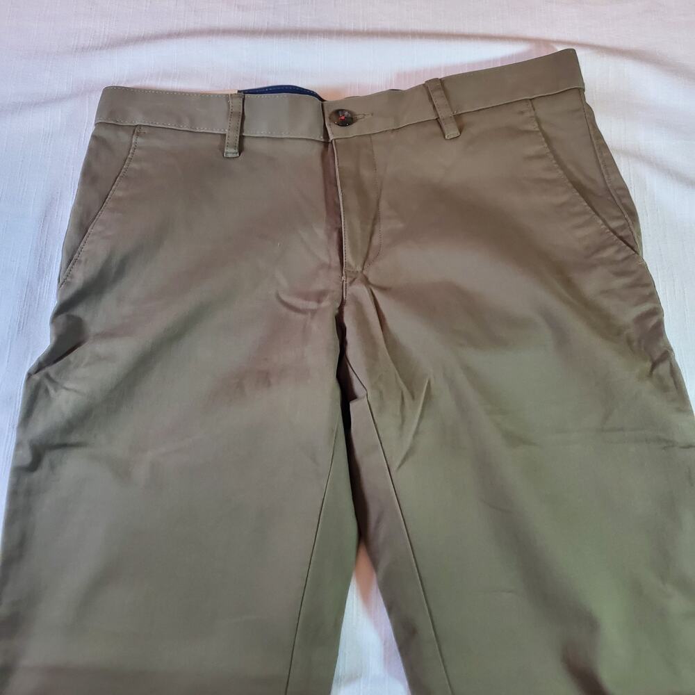 Louis Philippe Authentic Sportswear Mens Pants Size 32 Slim Fit Beige Chino